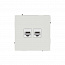Розетка компьютерная 2-м KANT RJ45 кат.5E без шторки бел. песок DKC 7010664