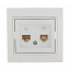 Розетка компьютерная + телефонная 2-м СП Mira RJ45 + RJ11 бел./бел. LEZARD 701-0202-143