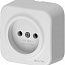 Розетка 1-м СП ARIA 16А IP20 без заземл. бел. ARVIA 25 01 1000 215
