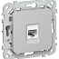 Розетка компьютерная СП FLITE РК5е-1-0-ФлА RJ45 кат.5E UTP механизм алюм. IEK FI-K12-1-K47