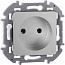Розетка 1-м СП Inspiria 16А IP20 250В 2P механизм алюм. IEK 673712
