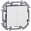 Выключатель 2-кл. Inspiria 10А IP20 250В 10AX механизм бел. IEK 673620