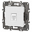 Розетка компьютерная 1-м Elegance 14-3107-01 RJ45 IP20 механизм бел. Эра Б0034302