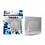 Выключатель 2-кл. СП Pixel 10А IP20 в сборе алюм. TOKOV ELECTRIC TKE-PX-V2F-C03