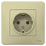 Розетка 1-м СП Blanca 16А IP20 250В с заземл. без защ. шторок беж. SE BLNRS001017
