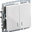 Выключатель 2-кл. СП BRITE ВС10-2-1-БрБ 10А с индик. механизм бел. IEK BR-V20-1-10-K01