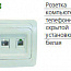 Розетка компьютерная + телефонная 2-м СП Classic POWERMAN 1151436