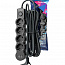 Удлинитель 3х3м с заземл. 10А IP20 USB 2500Вт 220В ПВС 3х1 с выкл. черн. КОСМОС YKsm3m4g-Z-VU10А-B