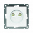Розетка компьютерная 2-м СП Афина RJ45 кат.5E механизм бел. Universal A1086