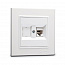 Розетка компютерная CAT5 + гнездо СП Karea IP20 бел. Makel 56001035
