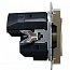 Розетка BRITE РЮш11-1-БрШ 16А с USB A+C 18Вт с заземл. защ. шторки механизм шампань IEK BR-R14-16-U22-018-K37