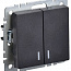 Выключатель 2-кл. СП BRITE ВС10-2-1-БрЧ 10А с индик. механизм черн. IEK BR-V20-1-10-K02