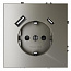 Розетка 1-м СП S70 16А с USB A+С с заземл. защ. шторки механизм шелк Voltum VLS040504