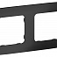 Рамка 2-м СП FLITE РУ-2-А-ФлЧ черн. IEK FI-M22-31-20-K02