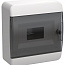 Корпус ЩРН-П-8 TEKFOR IP41 черн. прозр. дверь пластик. IEK TF5-KP12-N-08-41-K01-K03