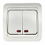 Выключатель 2-кл. СП Classico 2123 10А IP20 с подсветкой бел. ASD / IN HOME 4680005959877