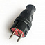 Вилка прямая 16А IP44 черн. КОСМОС VKsm-Z-IP(B)16A