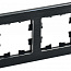 Рамка 2-м BRITE РУ-2-1-БрЧ металл черн. IEK BR-M22-M-K02