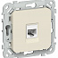 Розетка компьютерная СП FLITE РК5е-1-0-ФлСл RJ45 кат.5E UTP механизм сливочный IEK FI-K12-1-K86