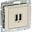 Розетка USB 2-м СП Valena механизм сл. кость (DIY-упак.) IEK 694372