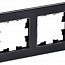 Рамка 2-м BRITE РУ-2-2-БрЧ стекло черн. IEK BR-M22-G-K02