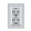 Розетка 2-я с/з СП Karea 16А IP20 серебр. Makel 56065082