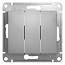 Выключатель 3-кл. СП Glossa 10А IP20 (сх. 1+1+1) 10AX механизм алюм. SE GSL000331