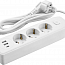 Удлинитель 3х3м с заземл. 10А IP20 90 839 OPE-USB-03-300-ESC-3x1 USB 2xType-A + Type-C с кнопкой ОНЛАЙТ 90839