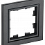 Рамка 1-м BRITE РУ-1-БрЧ черн. IEK BR-M12-K02