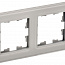 Рамка 2-м BRITE РУ-2-2-БрД стекло дым. IEK BR-M22-G-K30