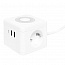 Удлинитель "Куб" 2х1.3м 2USB 2.4А+Type C + Ночник 1кв.мм EKF UBA-CUB-2-TC