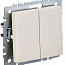 Выключатель 2-кл. СП BRITE ВС10-2-0-БрКр 10А механизм беж. IEK BR-V20-0-10-K10