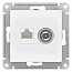 Розетка компьютерная + телевизионная 2-м СП AtlasDesign RJ45 кат.5E + TV механизм лотос SE ATN001389