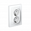 Розетка 2-м СП AtlasDesign 16А IP20 с заземл. в сборе бел. SE ATN000124