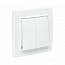 Выключатель 2-кл. СП Минск 10А IP20 бел. Basic EKF ERV10-023-10