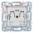 Розетка 1-м SKANDY 16А IP44 с заземл. защ. шторки с крышкой SK-R11B беж. IEK SK-R16-16-44-K10