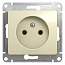 Розетка 1-м СП Glossa 16А IP20 без заземл. механизм беж. SE GSL000241