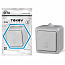 Кнопка звонка ОП Dita IP54 10А 250В сер. TOKOV ELECTRIC TKL-DT-DB-C06-IP54