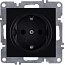 Розетка 1-м СП LAVIN/KAREN 16А IP20 с заземл. механизм черн. ARVIA 50 07 2000 217