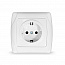 Розетка 1-м СП Маргарита 16А IP20 с заземл. бел. UNIVersal М0028