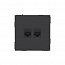 Розетка компьютерная 2-м KANT RJ45 кат.5E без шторки черн. уголь DKC 7012664