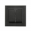 Выключатель 2-клав. Karea LINE STAR чер. Makel 86054003