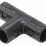 Тройник открывающийся TI16G  черный | CTA10D-TIG16-K02-050 | IEK