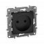 Розетка 1-м СП Etika 16А IP31 250В 2P без заземл. защ. шторки немецк. стандарт винтов. клеммы механизм антрацит IEK 672634