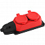Колодка удлинителя 2-м с заземл. 16А IP44 K-2e-RED-IP44 каучук красн. Эра Б0044551
