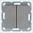 Переключатель проходной 2-кл. 10А IP20 механизм алюм. Jasmart G3022S