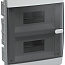Корпус ЩРВ-П-18 UNION Compact IP41 черн. прозр. дверь пластик. IEK UIC-KP12-V-18-41-K01