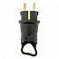 Вилка угловая 16А 2P+PE 230В IP44 с кольцом каучук Basic EKF RPS-017-16-230-44