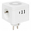 Разветвитель 3-м куб 2 гнезда 2хUSB 2.4А + тип C + ночник EKF UBA-CUB-T2-TC