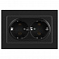 Розетка 2-м СП Accent 6-205-05 16А IP20 250В 2P+E Schuko AL/CU антрацит Intro Б0063494